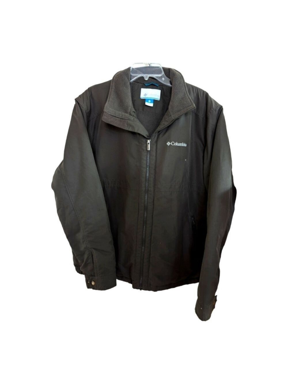 Columbia Brown Mid-weight Fleece lined Jacket Size XL Flaws